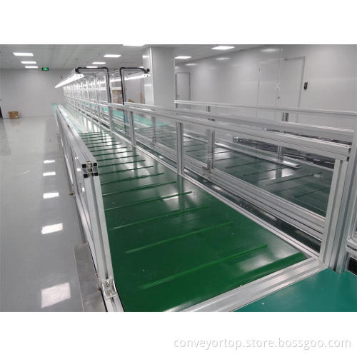 Customized Aluminum Frame Belt Conveyor with Side Wall